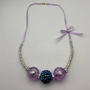 Purple 🫧 Ribbon Necklace